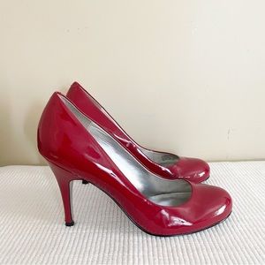 Red Patent Leather Jessica Simpson High Heel Stiletto Pumps size 9